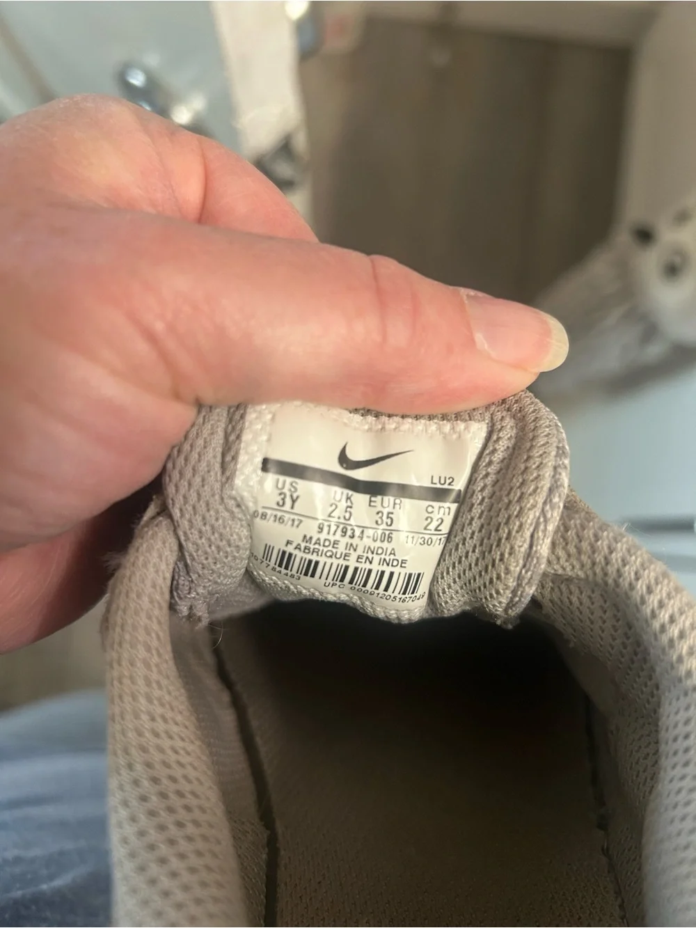 Nike Kids' Gray and Orange Athletic Sneakers
